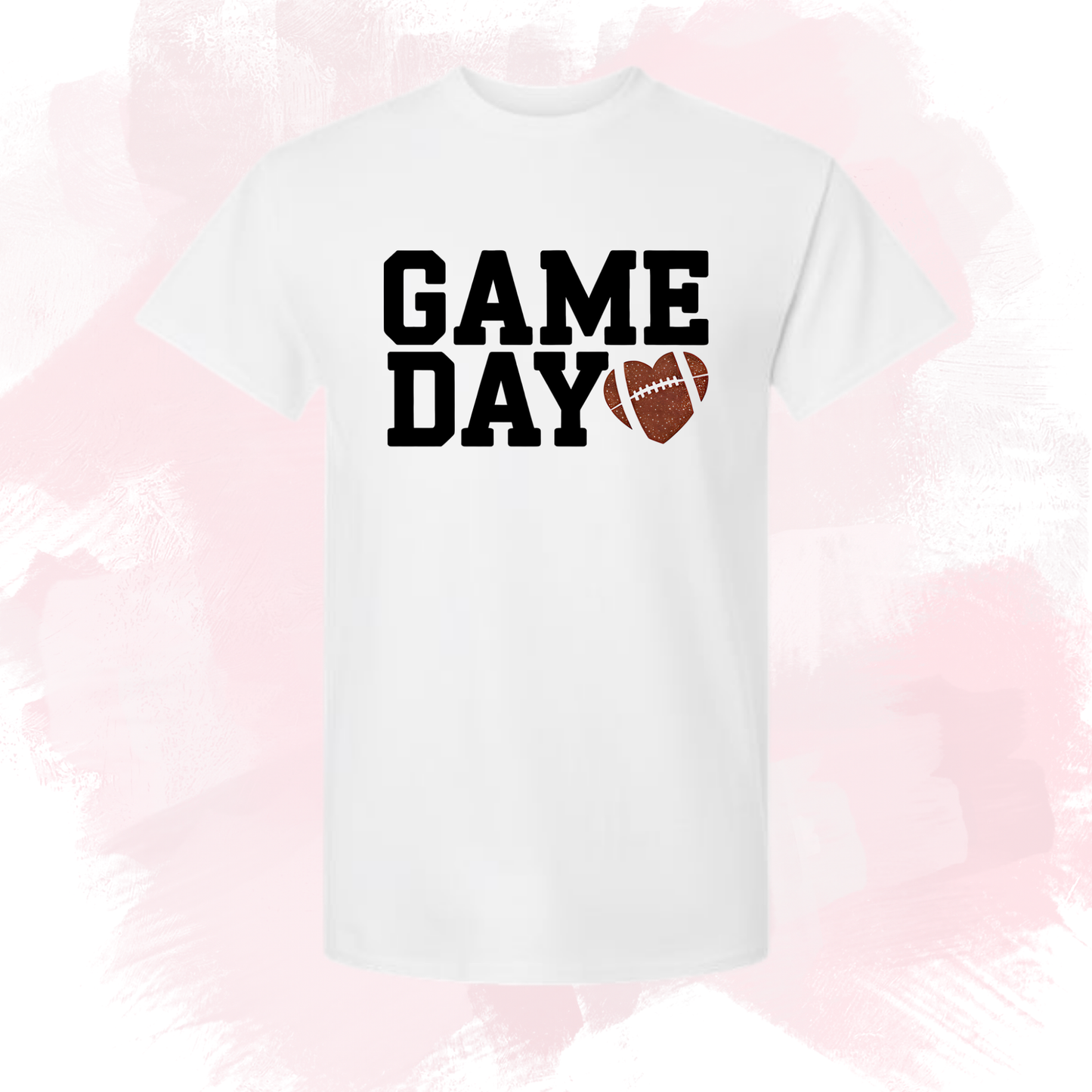 Game Day Heart Football Tee