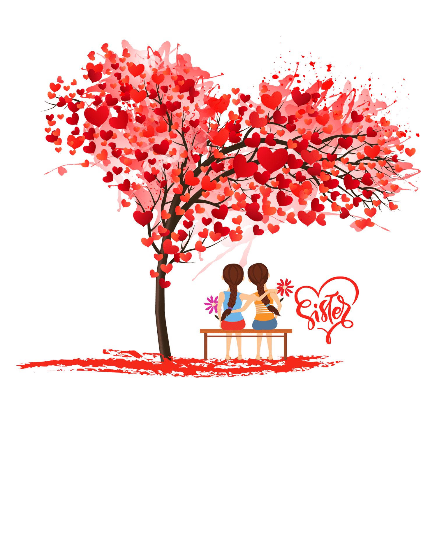 Big Sister Heart Tree (Family 9) - InkDura