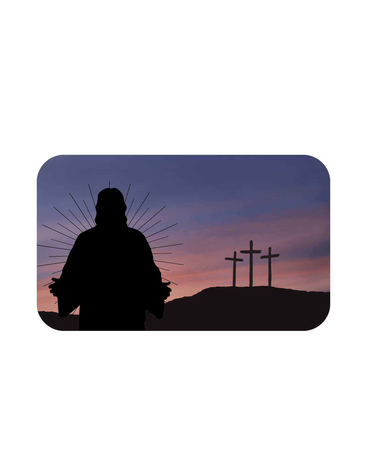Cross On Hill Christ Silhouette (Easter 8) - InkDura
