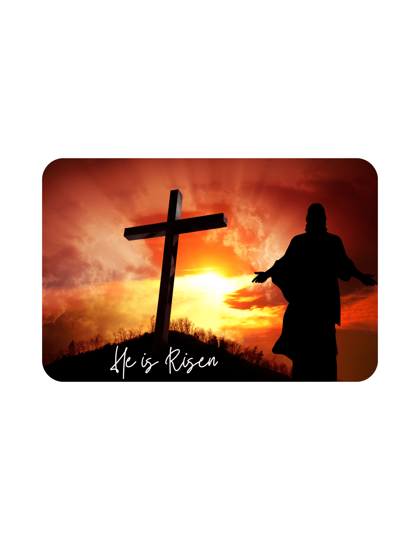 Cross On Hill Christ Silhouette (Easter 9) - InkDura