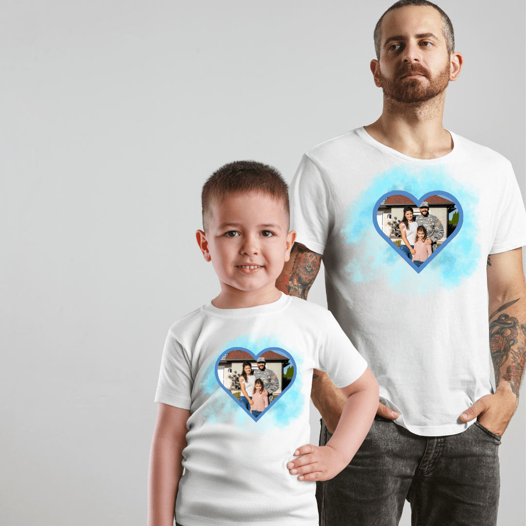 Custom Heart Photo Blue (Purple Up 6) - InkDura
