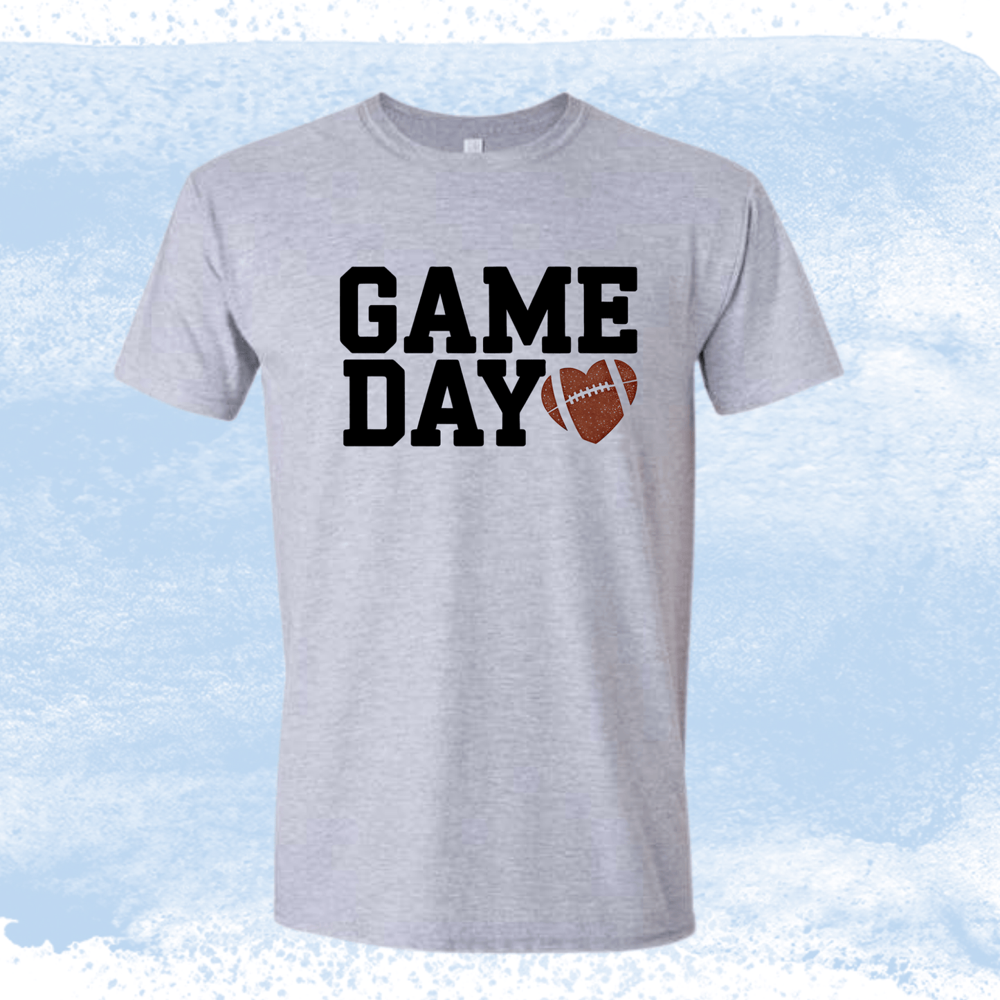 Game Day Heart Football Tee - InkDura