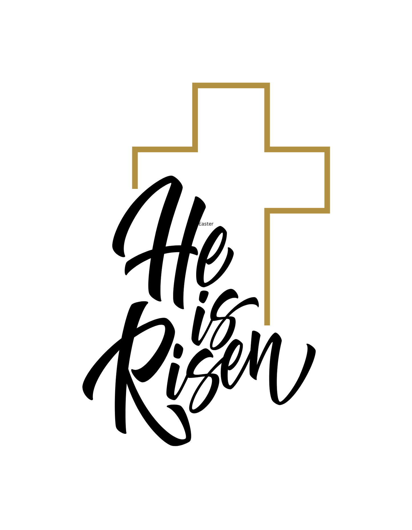 He is Risen Cross (Easter 4) - InkDura