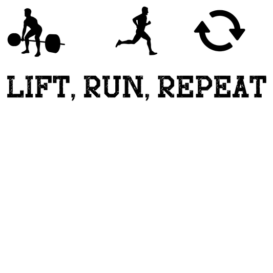 Lift. Run. Repeat. Relentless. (Fitness 19) - InkDura