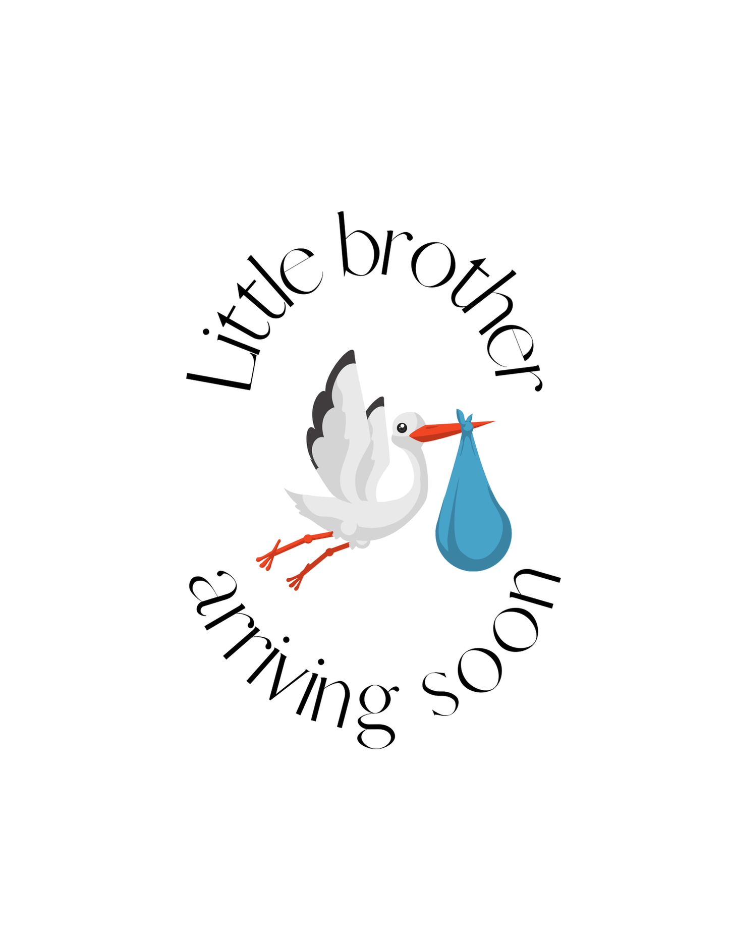 Little Brother Arriving Stork (Family 14) - InkDura