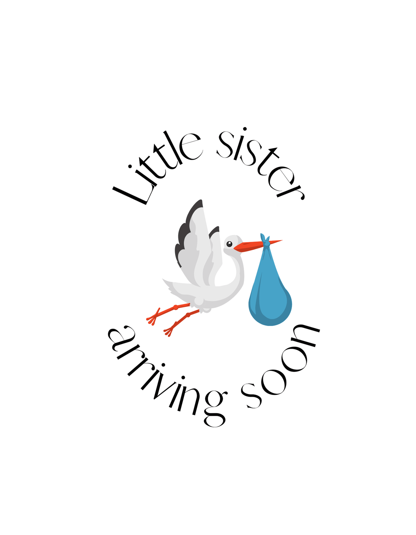 Little Sister Arriving Stork (Family 13) - InkDura