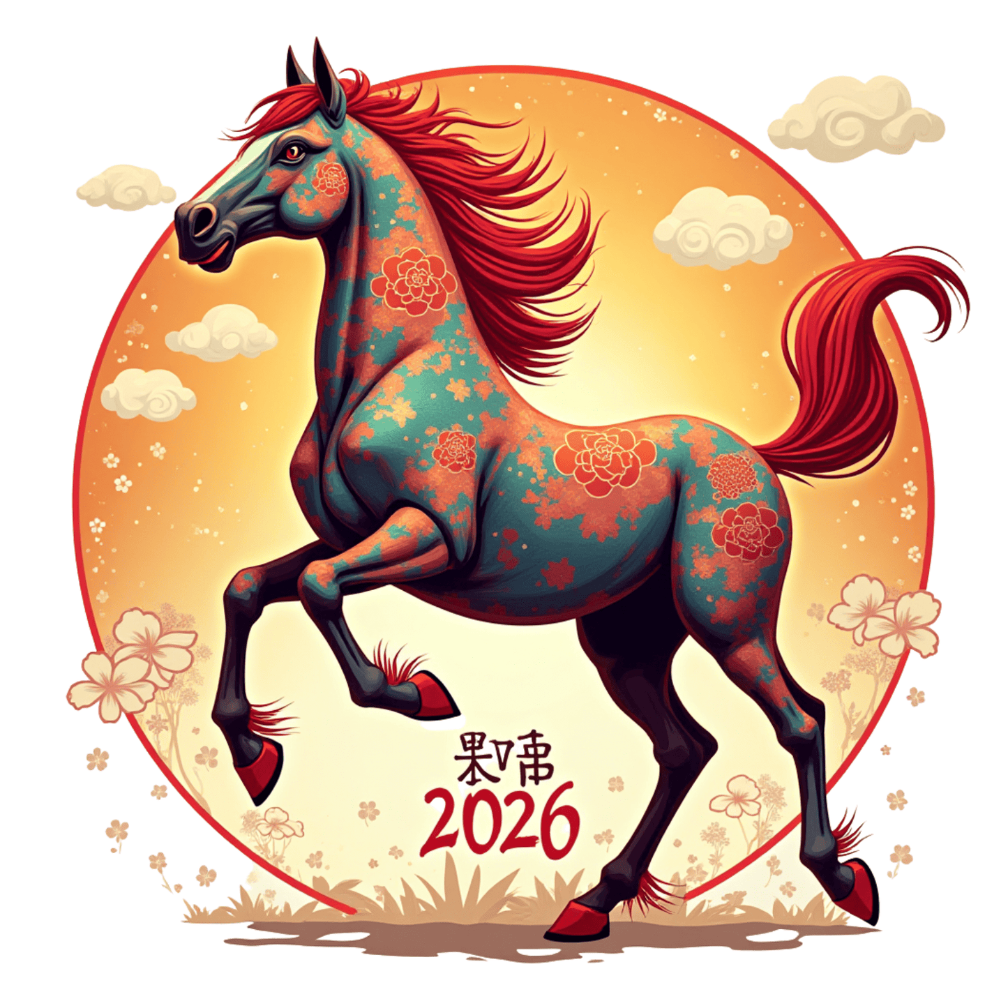 Lunar New Year Fire Horse Transfer - InkDura