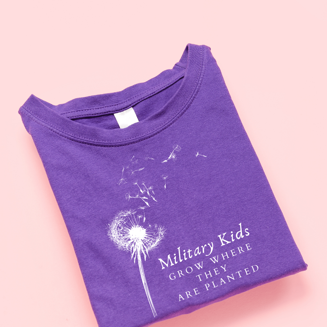 Military Kids Grow Where They are Planted (Purple Up 1) - InkDura