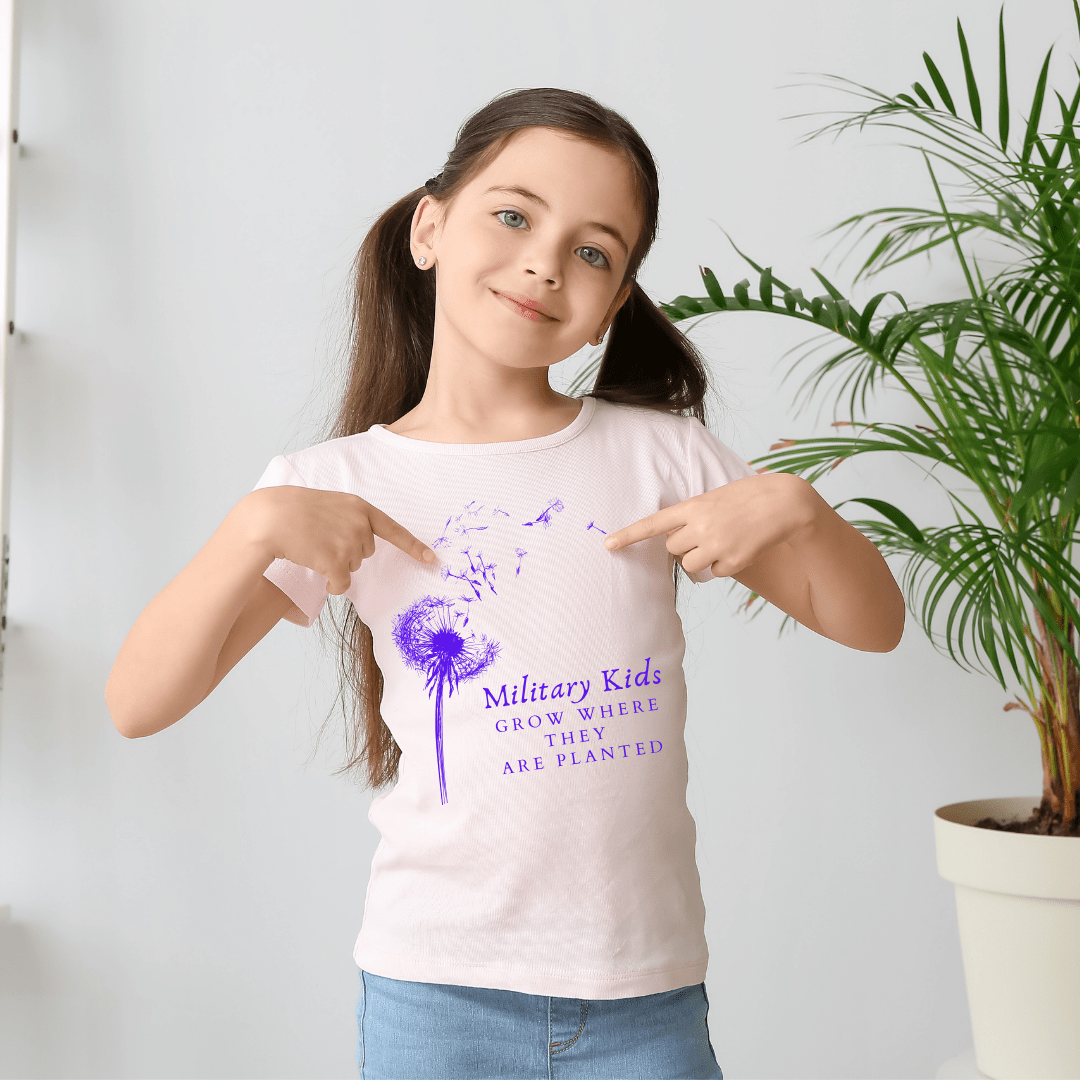 Military Kids Grow Where They are Planted (Purple Up 1) - InkDura