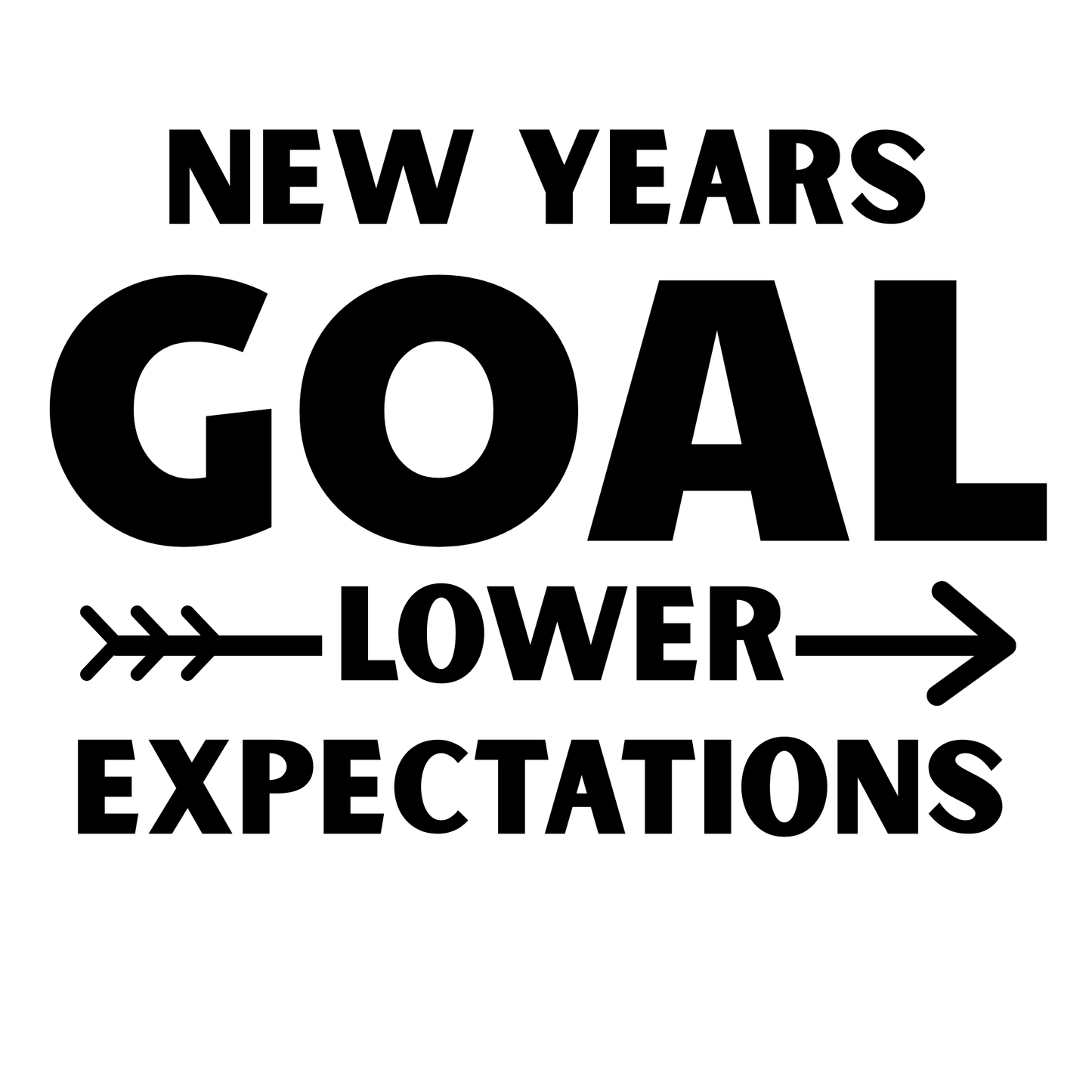 New Years Goal Lower Expectations Transfer - InkDura