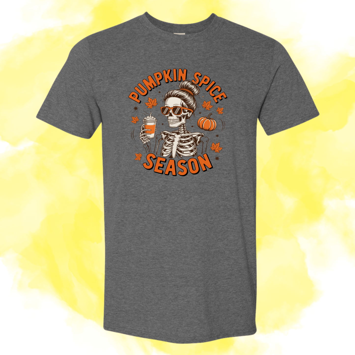 Pumpkin Spice Skeleton Tee - InkDura