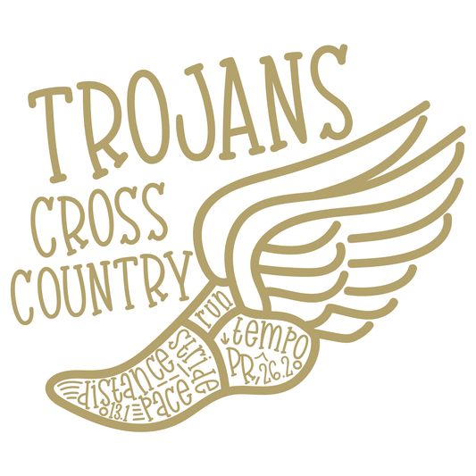Run Trojans Cross Country Tee - InkDura