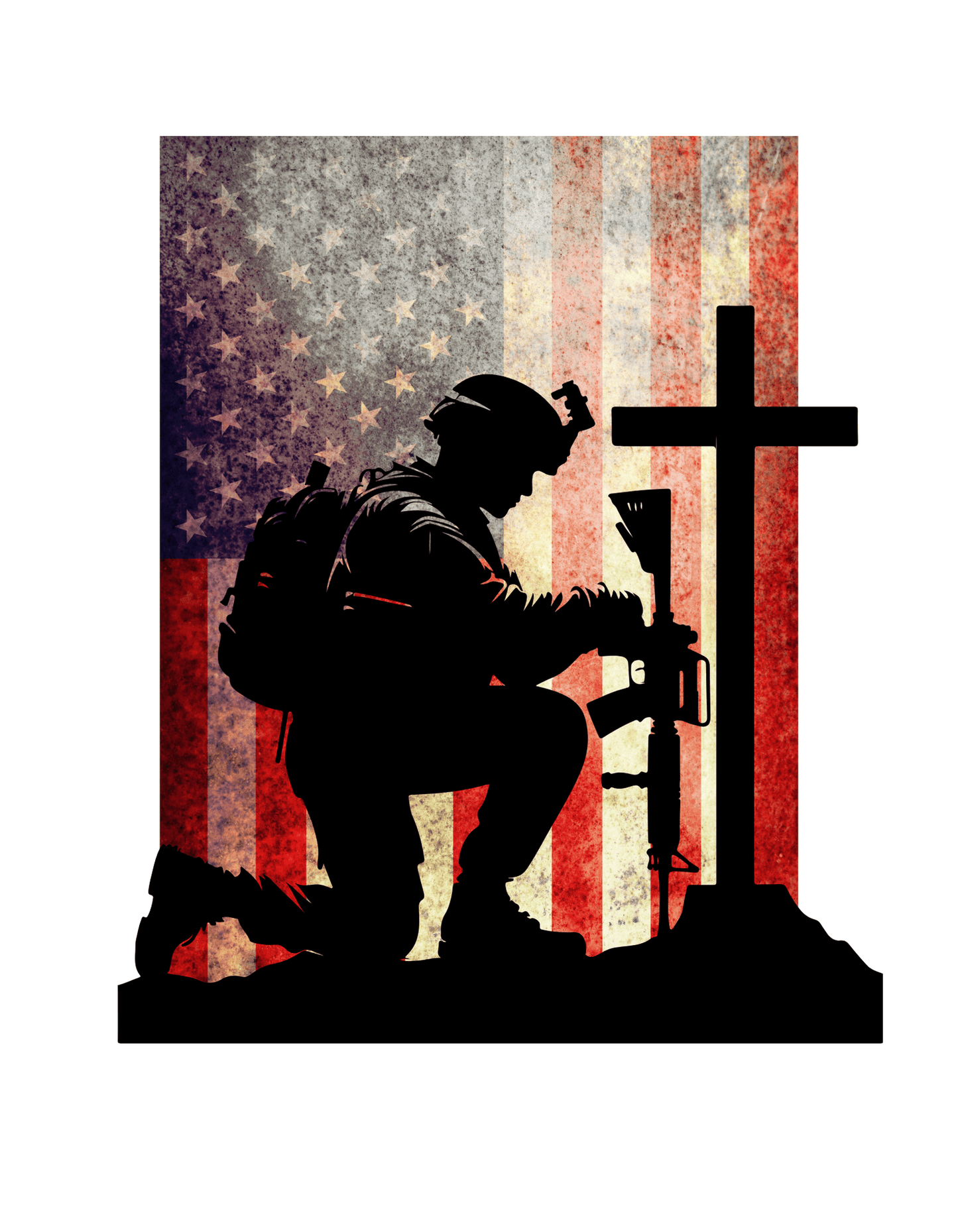 Soldier and Flag Memorial (Memorial Day 4) - InkDura