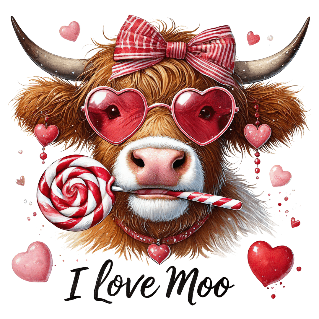 Valentine's Day Love Moo Transfer - InkDura