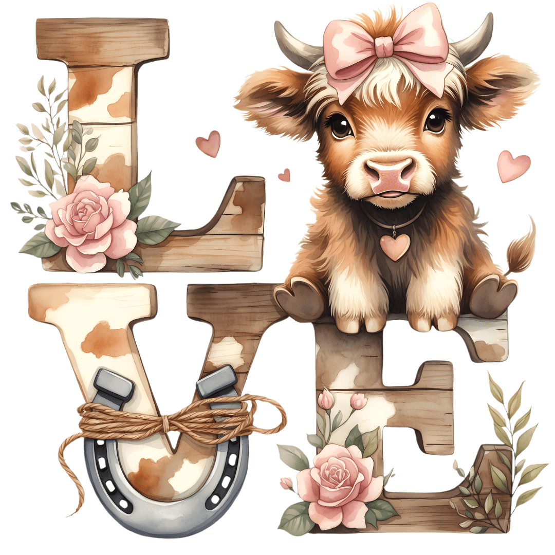 Valentine's Day - Loving Cow Graphic Transfer - InkDura