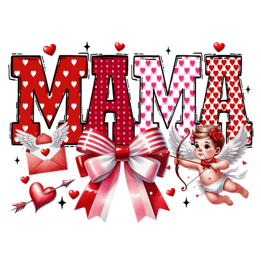 Valentine's Day Shirt - Hearts & Smiles Mama Transfer - InkDura