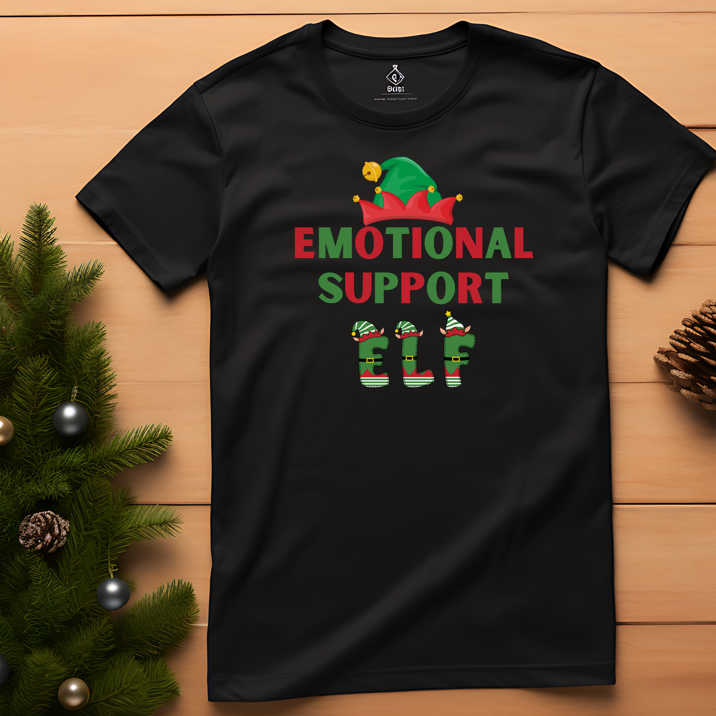 Emotional Support Elf Christmas Tee