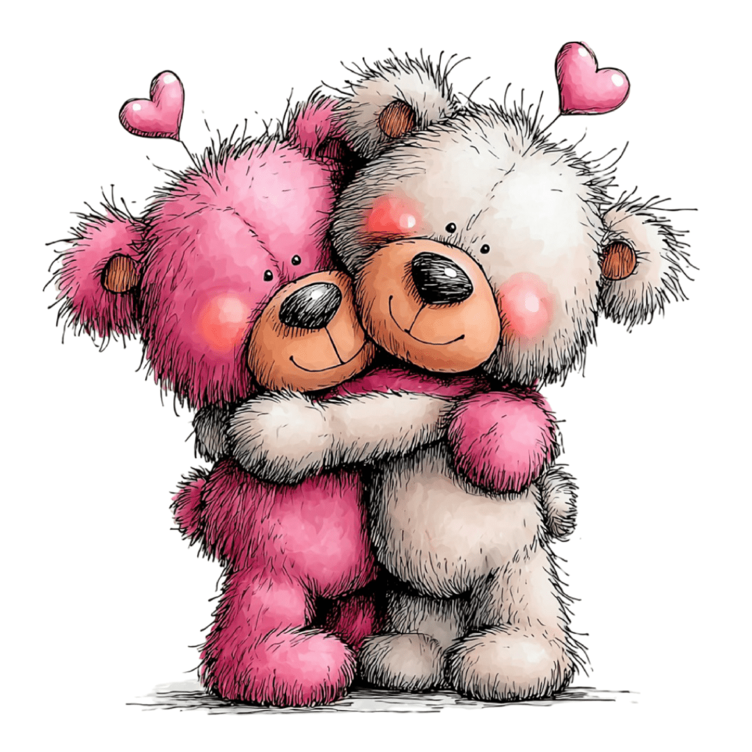 Bear Valentine - Lots of Love Bear Transfer - InkDura