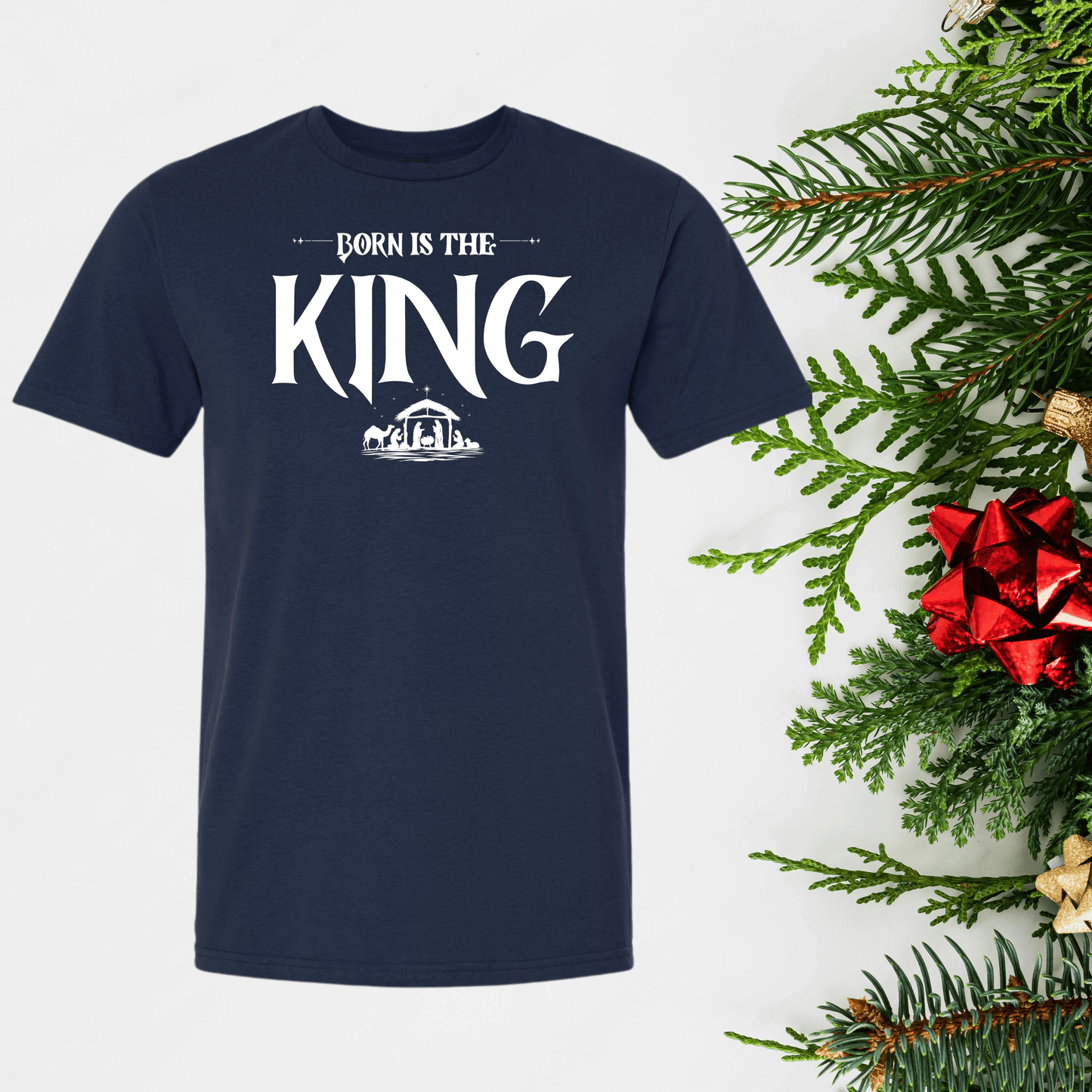 Born Is the King Christian Christmas Shirt - InkDura