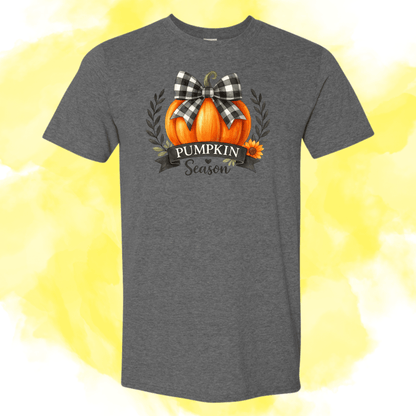 Checkered Bow Pumpkin Tee - InkDura