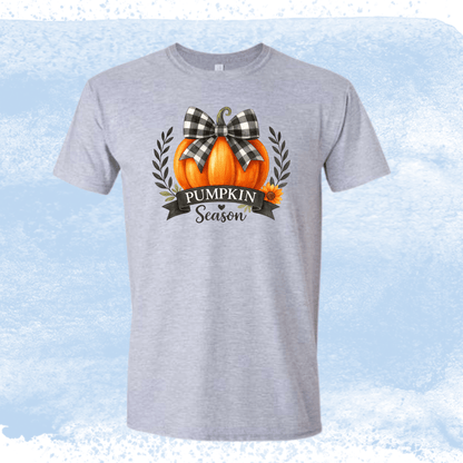 Checkered Bow Pumpkin Tee - InkDura