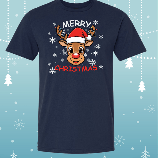 Classic Rudolph Red - Nose Christmas Tee for Holiday Cheer - InkDura