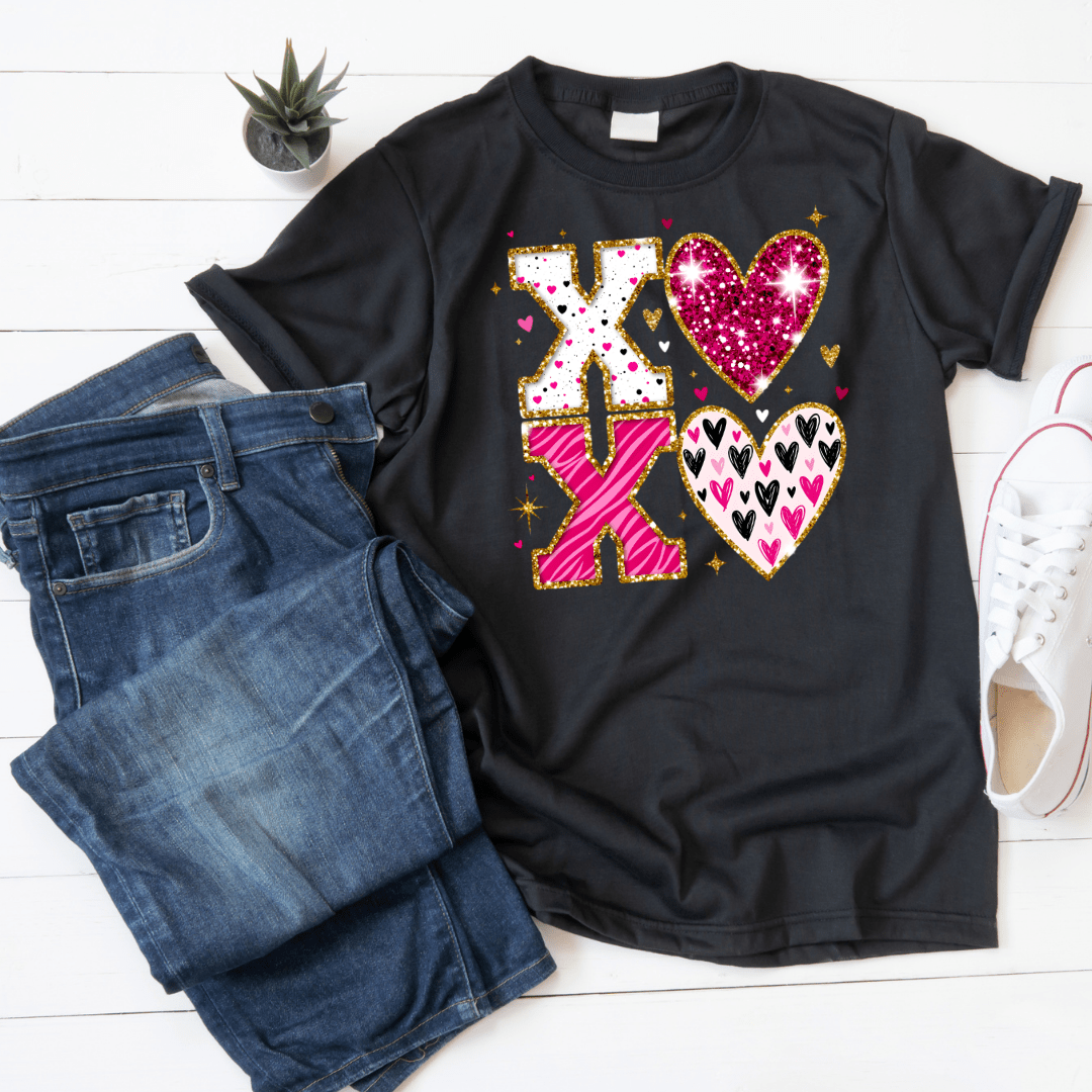 Classic Valentine Shirt – XOXO Hearts Tee - InkDura