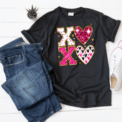 Classic Valentine Shirt – XOXO Hearts Tee - InkDura