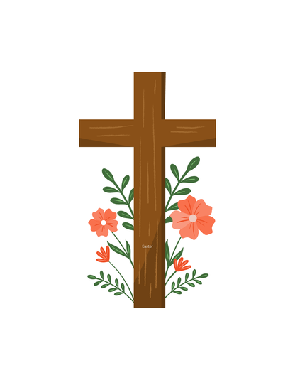 Cross with Flowers (Easter 6) - InkDura