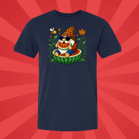 Garden Gnome Watermelon Tee - InkDura