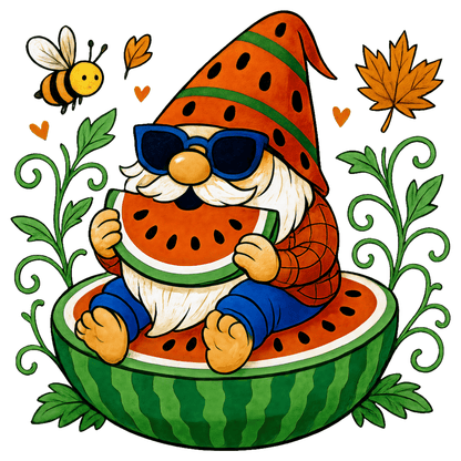 Garden Gnome Watermelon Tee - InkDura