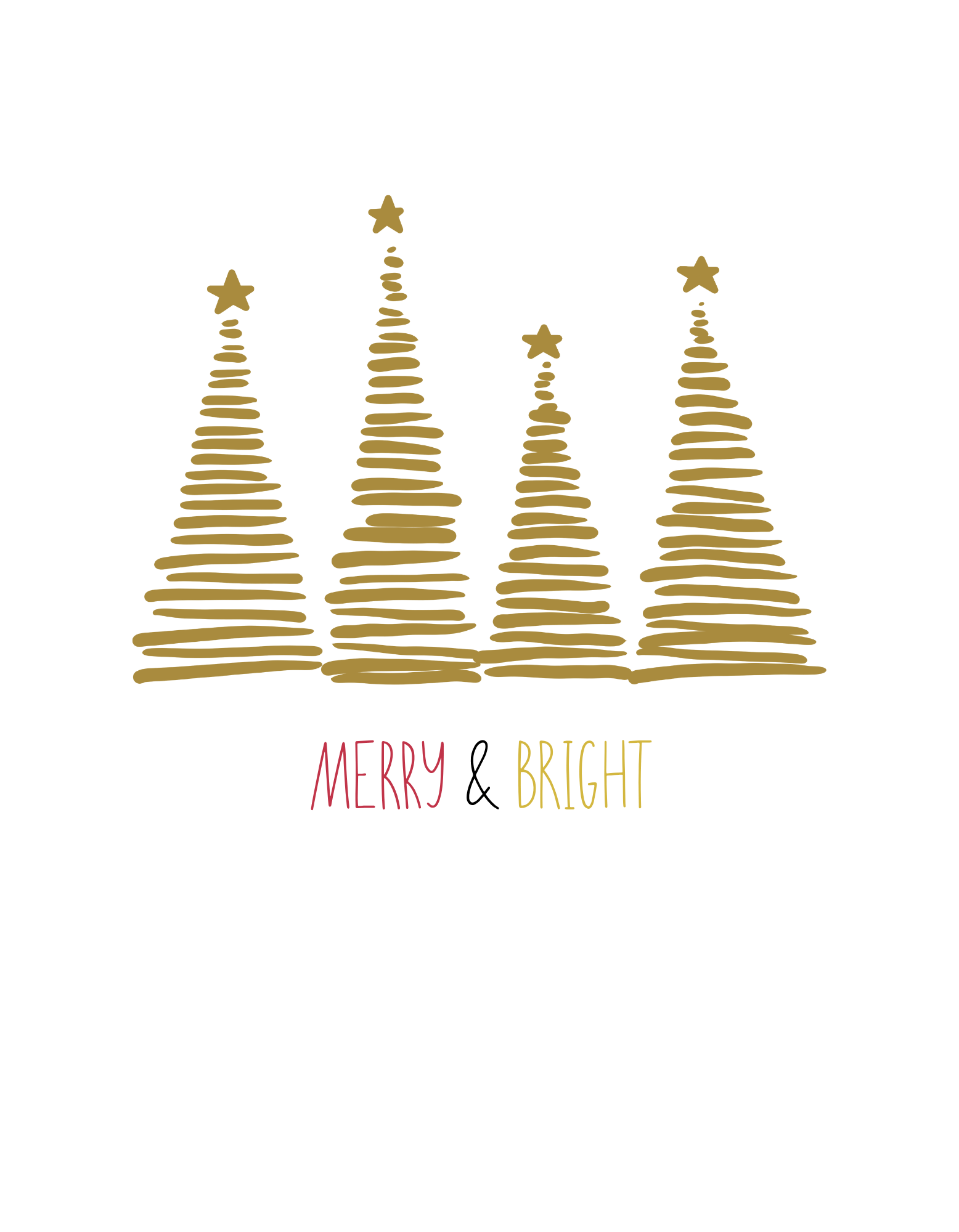 Golden Christmas Trees (Christmas 11) - InkDura