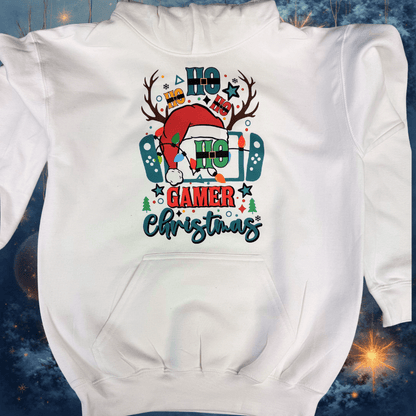 Ho Ho Gamer Christmas Graphic Tee for Holiday Gaming Fans - InkDura