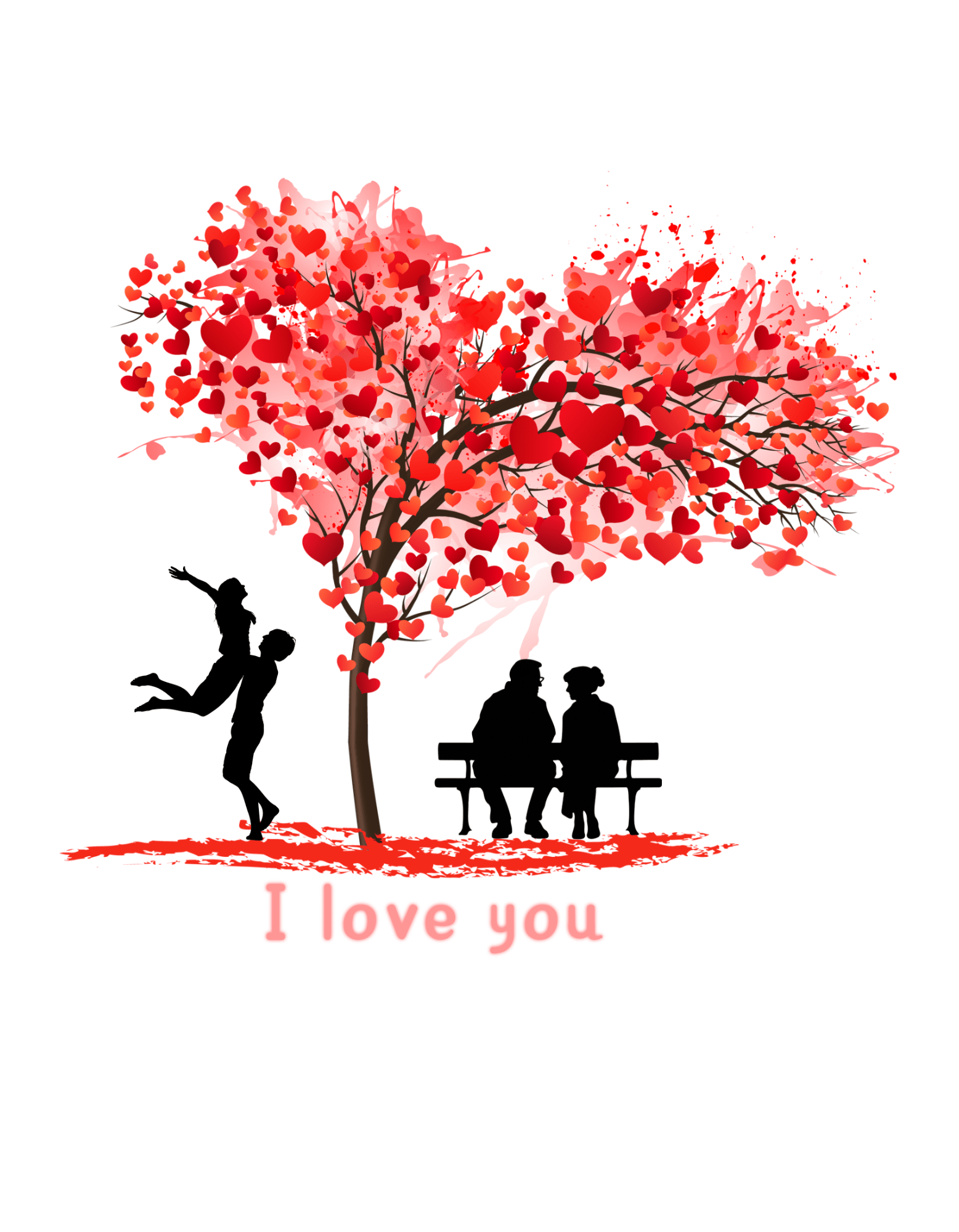 I Love You Tree (Valentines 32) - InkDura
