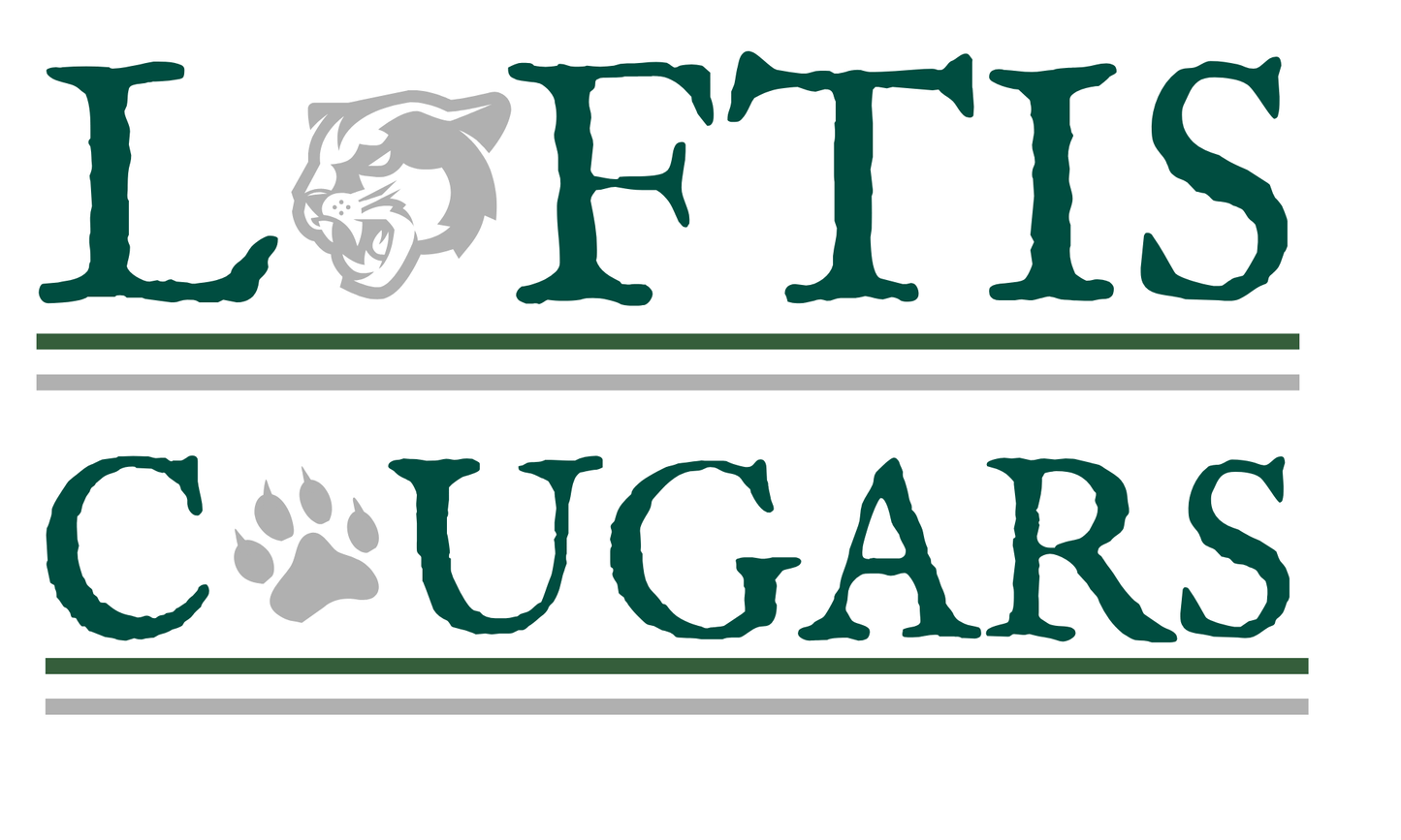 Loftis Cougars School Spirit Graphic Tee for Students - InkDura