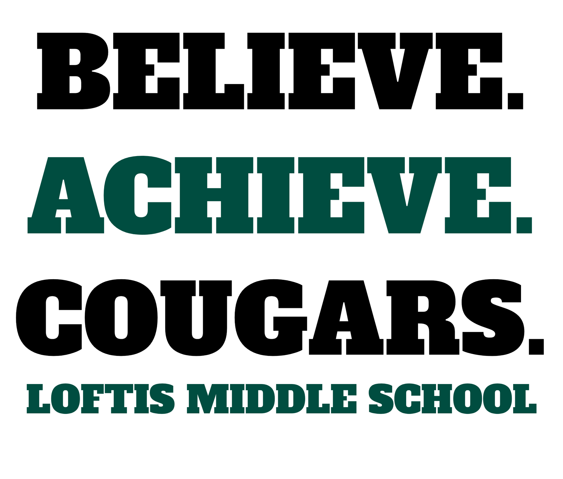 Loftis Middle School Cougar Spirit Wear Apparel - InkDura
