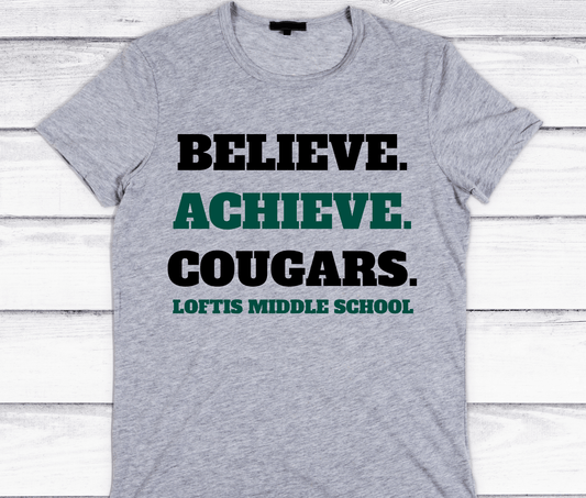 Loftis Middle School Cougar Spirit Wear Apparel - InkDura