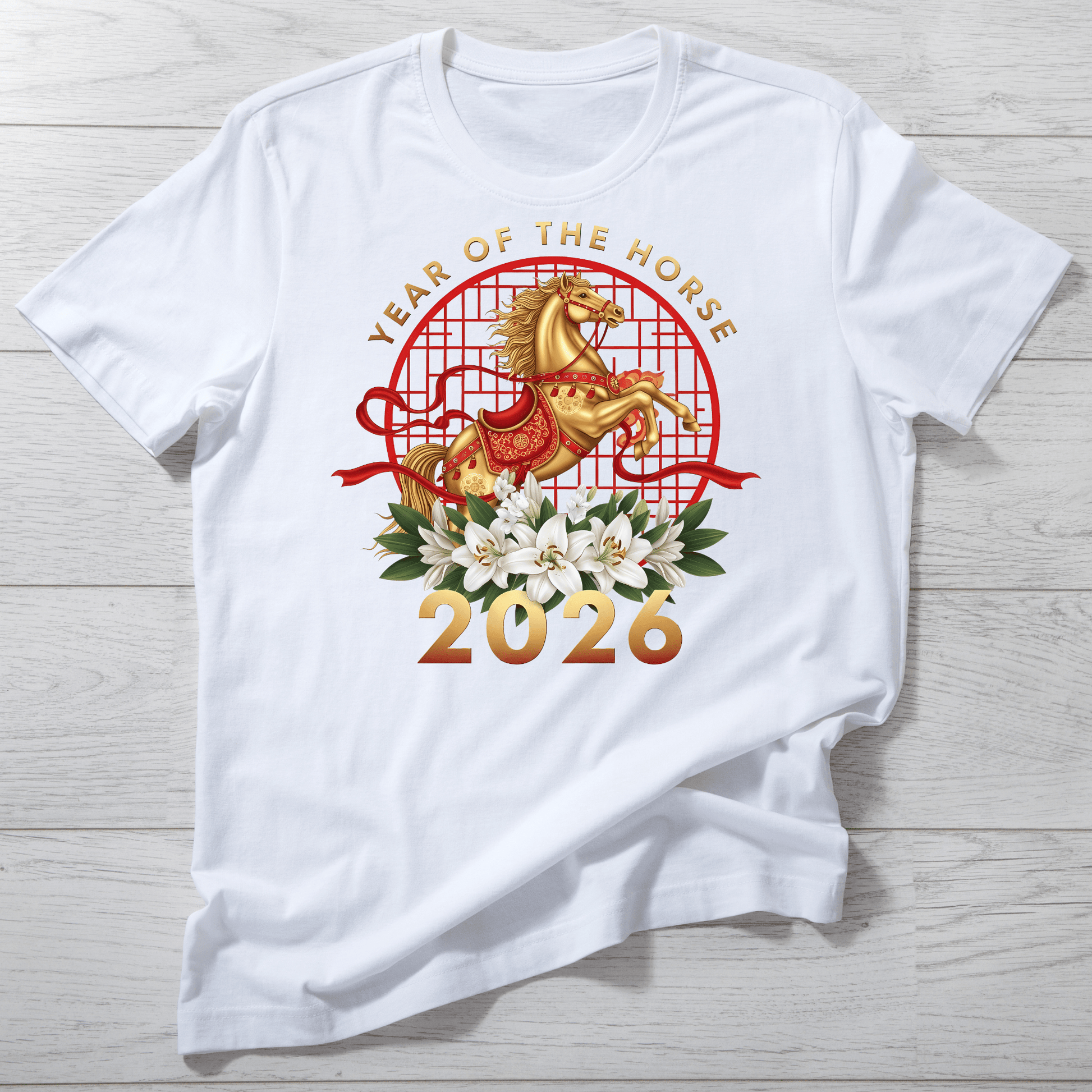 Lunar New Year Born of Fire Horse 2026 Tee - InkDura