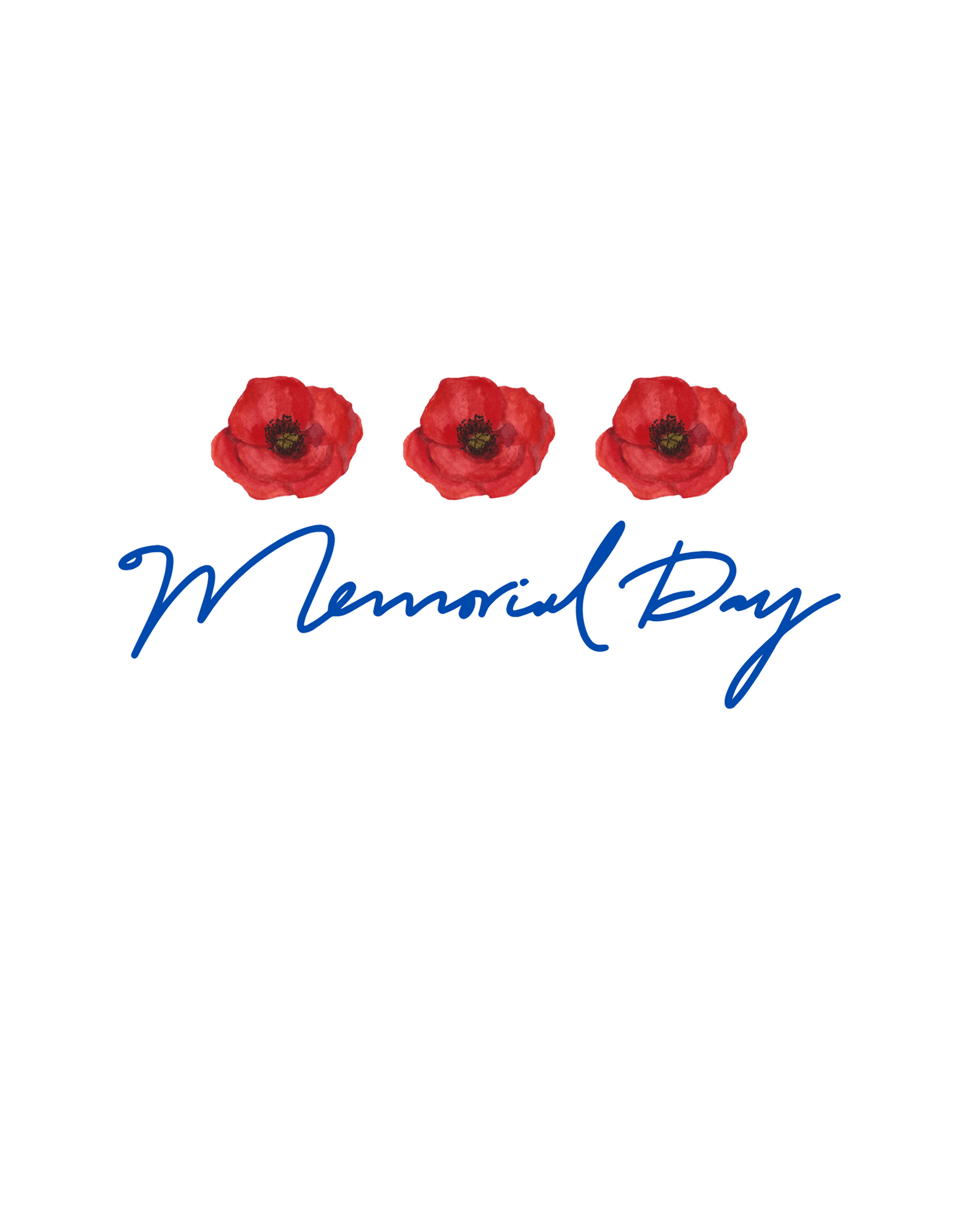 Memorial Day and Red Poppies (Memorial Day 5) - InkDura