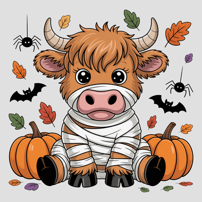Mummy Heifer Halloween Tee - InkDura