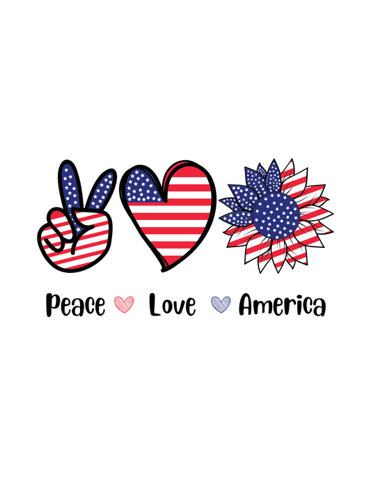 Peace Love America (Fourth of July 2) - InkDura