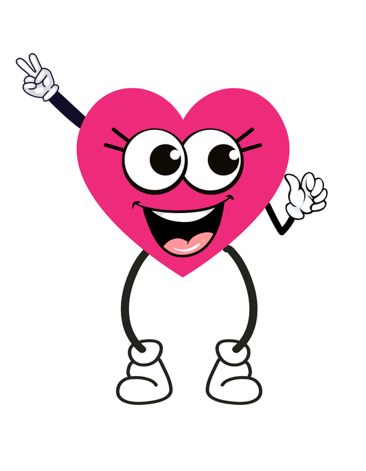 Pink Heart Face (Valentines 13) - InkDura