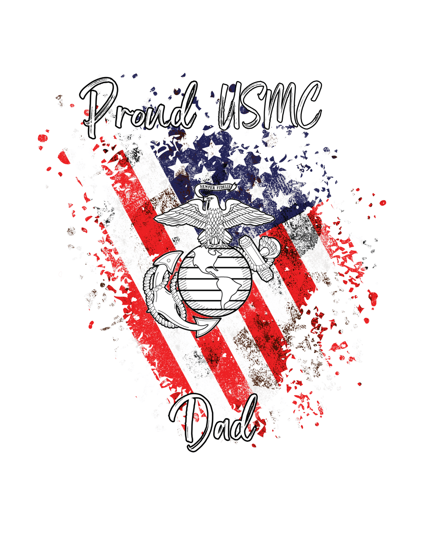 Proud USMC Dad (Military 3) - InkDura