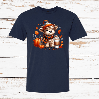 Pumpkin Spice Cow Latte Tee - InkDura