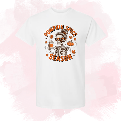 Pumpkin Spice Skeleton Tee - InkDura