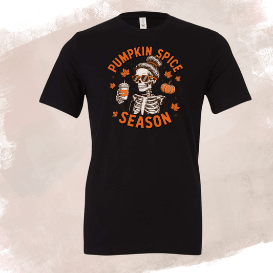 Pumpkin Spice Skeleton Tee - InkDura