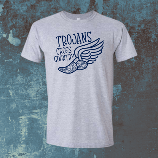 Run Trojans Cross Country Tee - InkDura