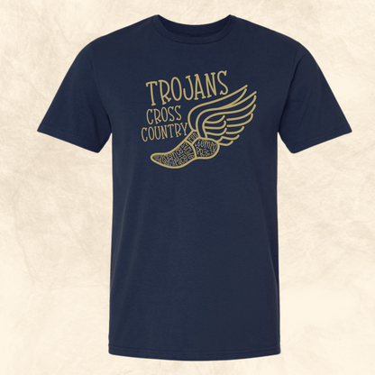 Run Trojans Cross Country Tee - InkDura