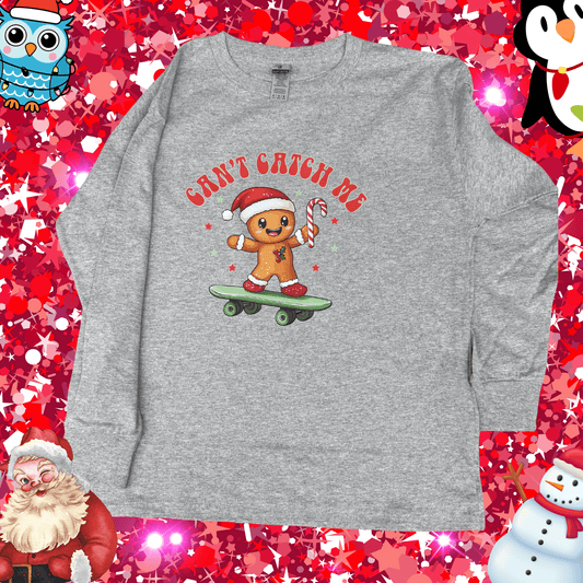Skateboarding Gingerbread Man Christmas Apparel for Winter Style - InkDura