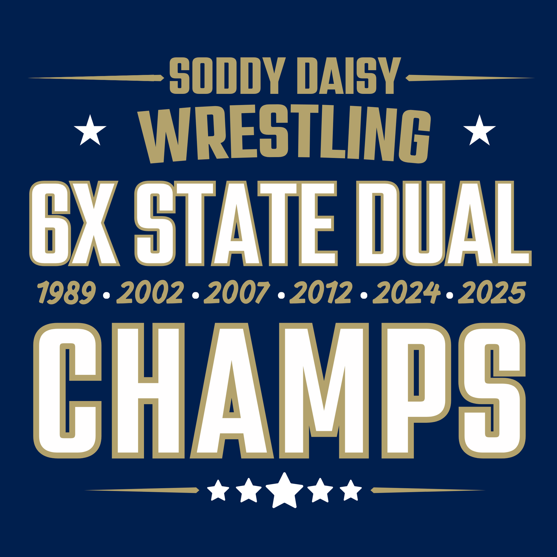 Soddy Daisy 6X State Dual Champs - InkDura